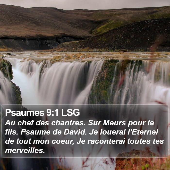 Psaumes 9:1 LSG Bible Study