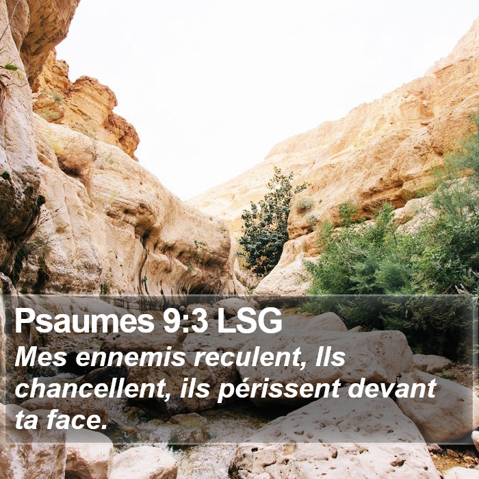 Psaumes 9:3 LSG Bible Study