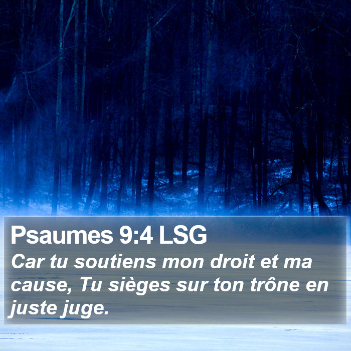 Psaumes 9:4 LSG Bible Study
