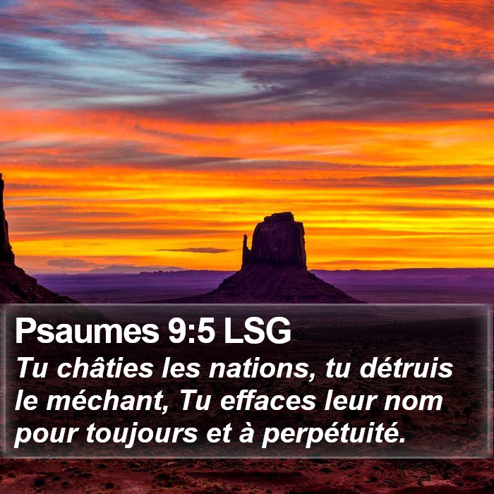 Psaumes 9:5 LSG Bible Study
