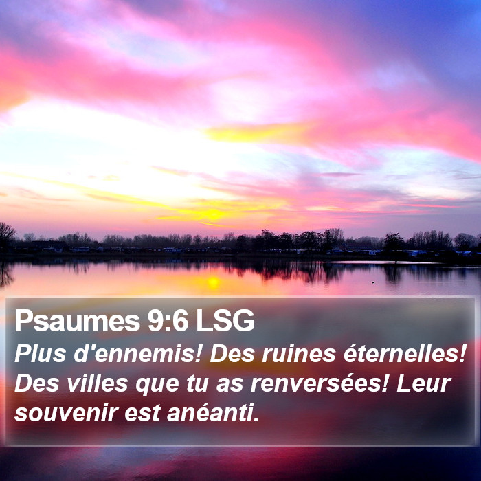 Psaumes 9:6 LSG Bible Study