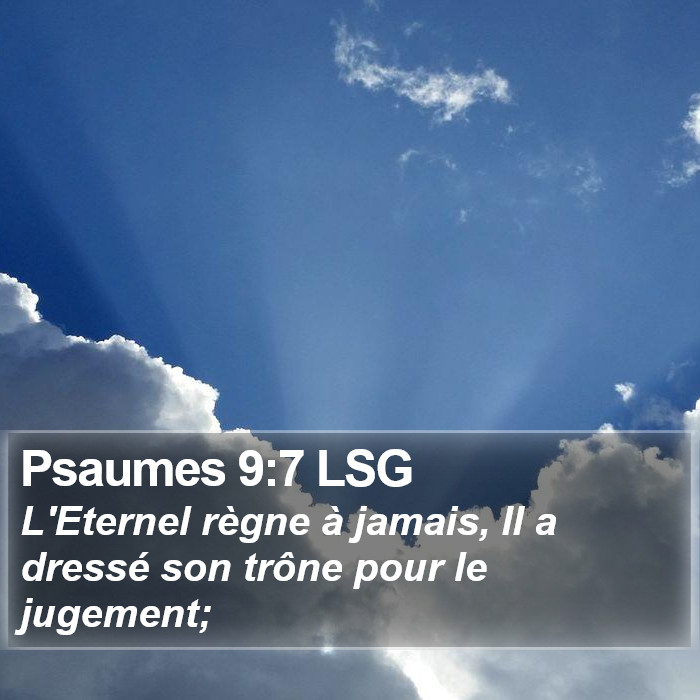 Psaumes 9:7 LSG Bible Study