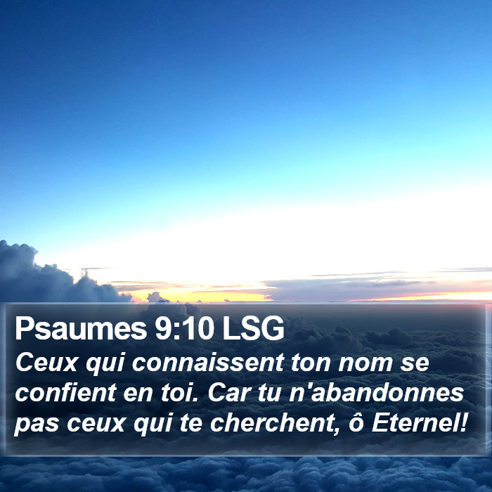 Psaumes 9:10 LSG Bible Study