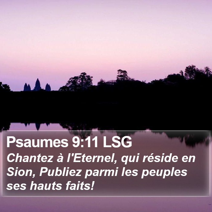 Psaumes 9:11 LSG Bible Study