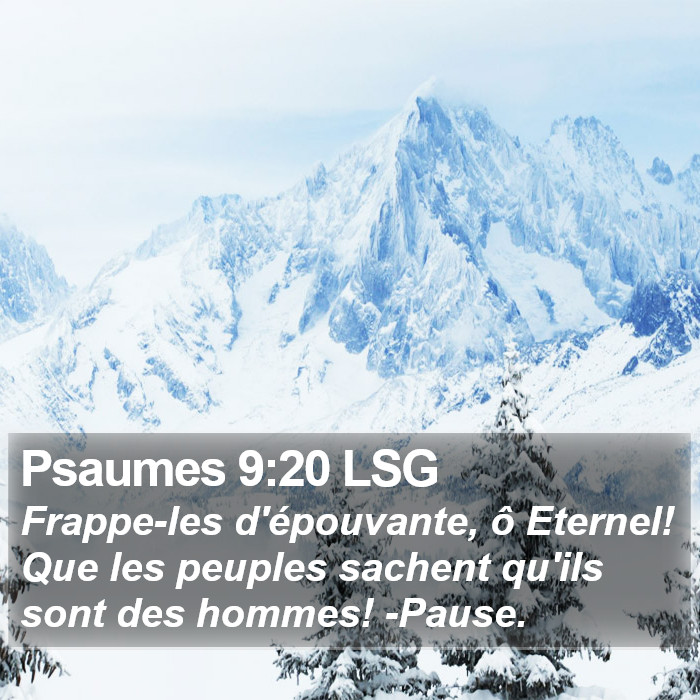 Psaumes 9:20 LSG Bible Study