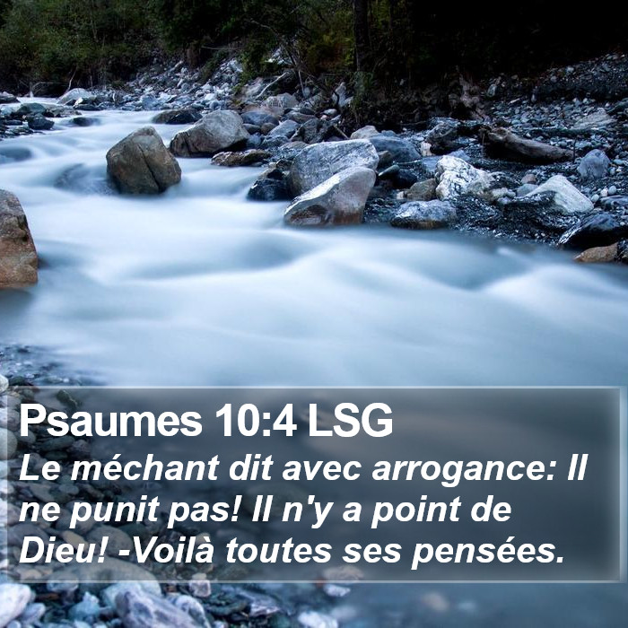 Psaumes 10:4 LSG Bible Study