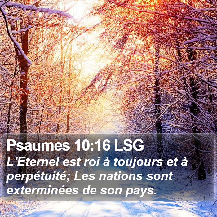 Psaumes 10:16 LSG Bible Study