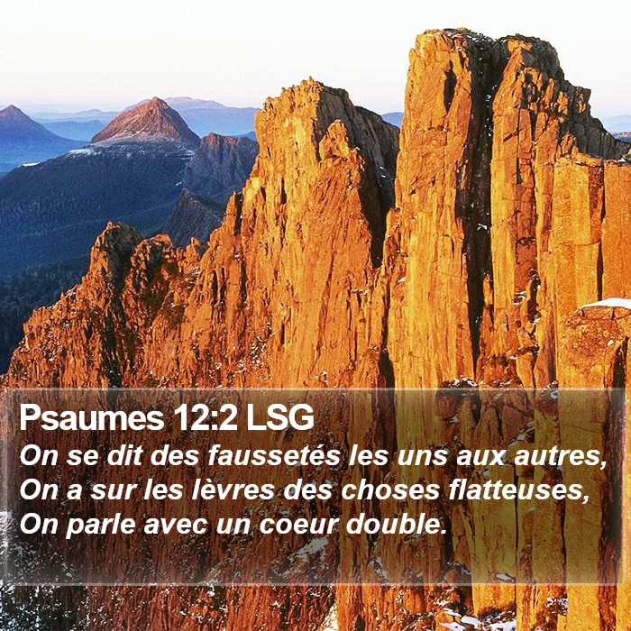 Psaumes 12:2 LSG Bible Study