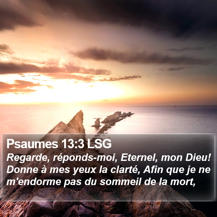 Psaumes 13:3 LSG Bible Study