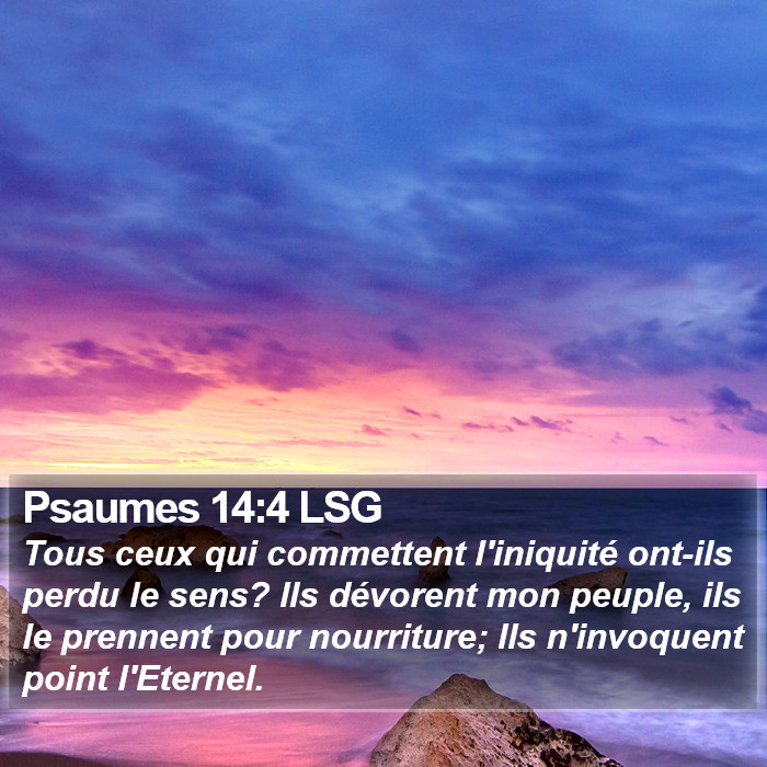 Psaumes 14:4 LSG Bible Study