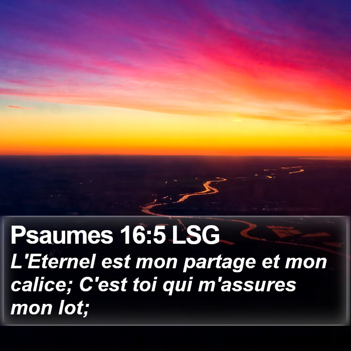 Psaumes 16:5 LSG Bible Study