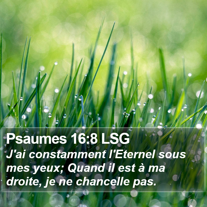 Psaumes 16:8 LSG Bible Study