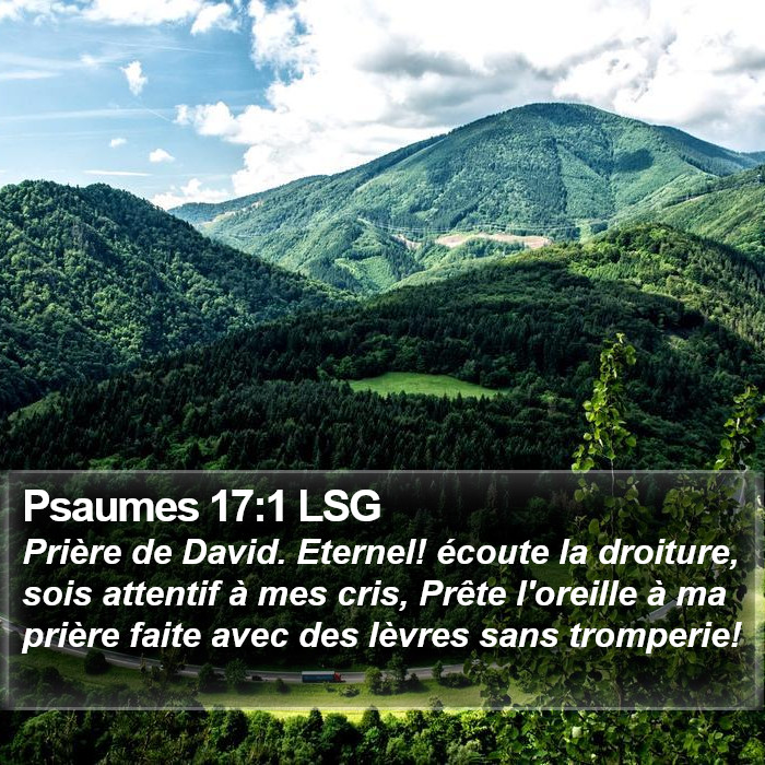 Psaumes 17:1 LSG Bible Study