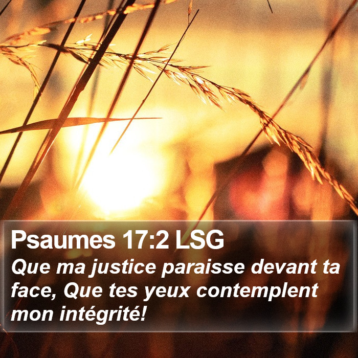 Psaumes 17:2 LSG Bible Study