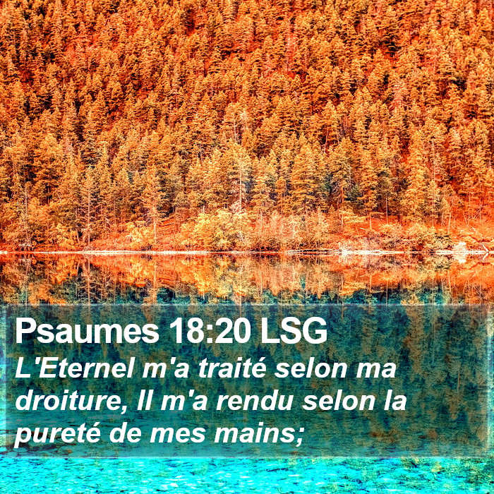 Psaumes 18:20 LSG Bible Study