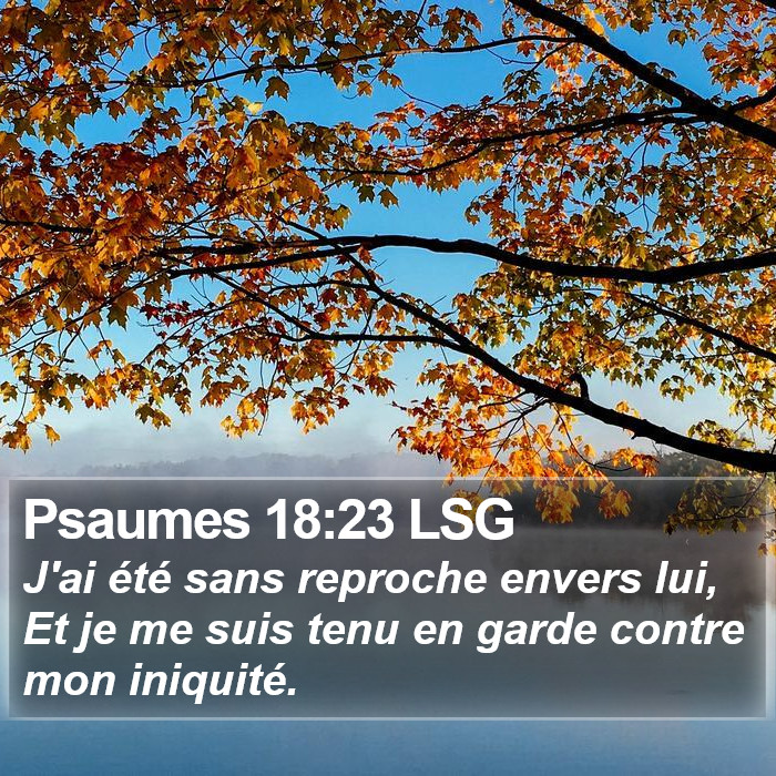 Psaumes 18:23 LSG Bible Study