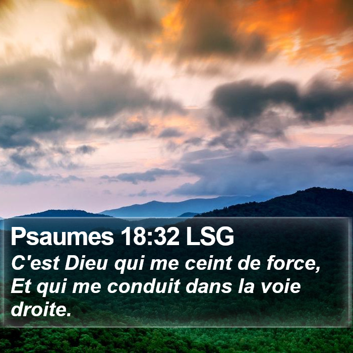 Psaumes 18:32 LSG Bible Study