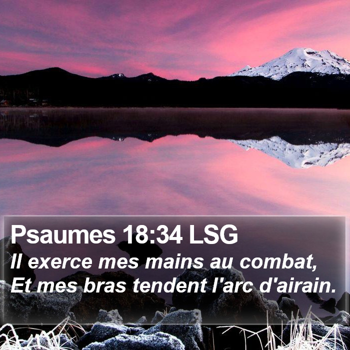 Psaumes 18:34 LSG Bible Study