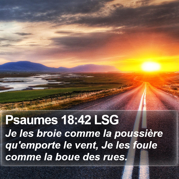 Psaumes 18:42 LSG Bible Study