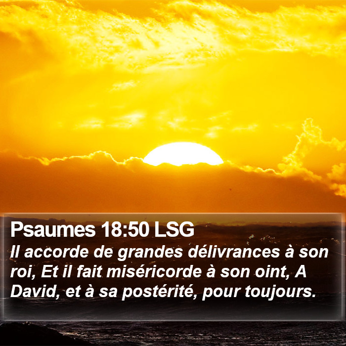 Psaumes 18:50 LSG Bible Study