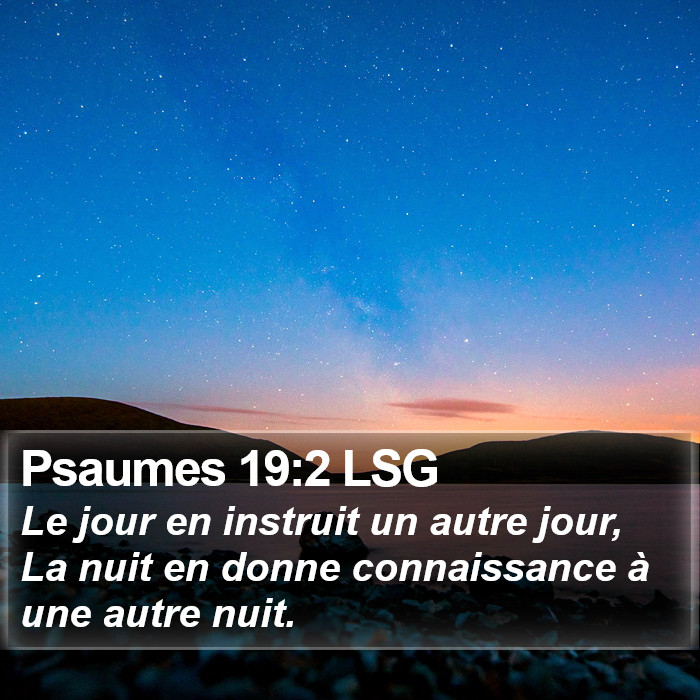 Psaumes 19:2 LSG Bible Study