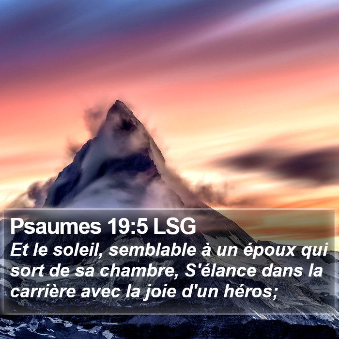 Psaumes 19:5 LSG Bible Study