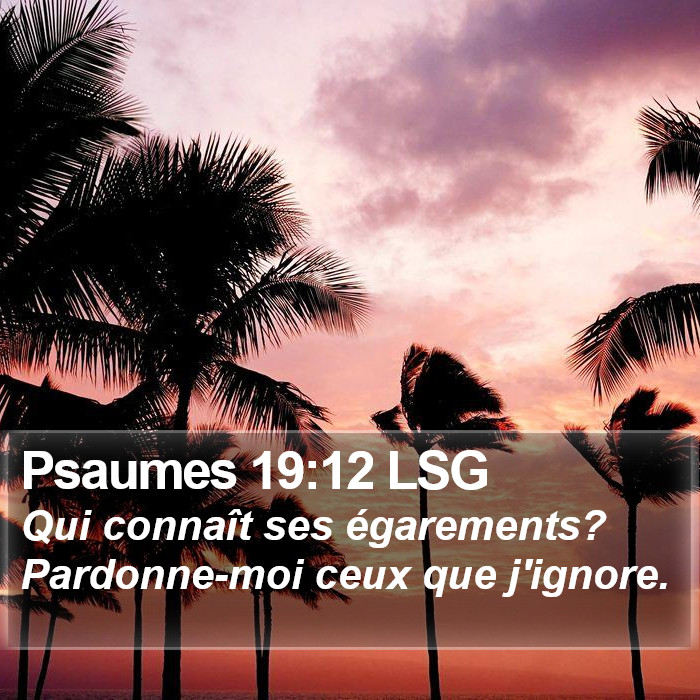 Psaumes 19:12 LSG Bible Study