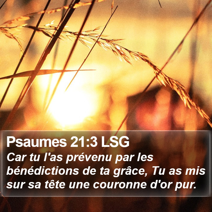 Psaumes 21:3 LSG Bible Study