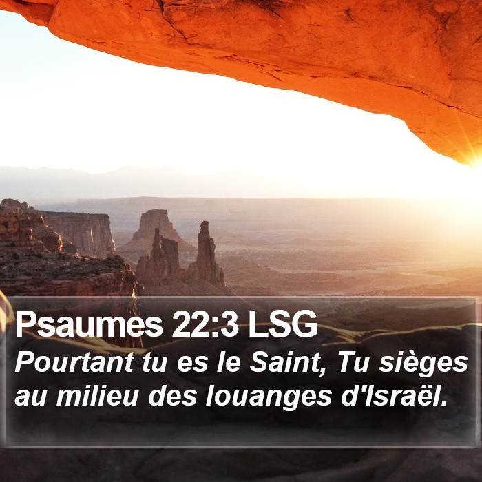 Psaumes 22:3 LSG Bible Study