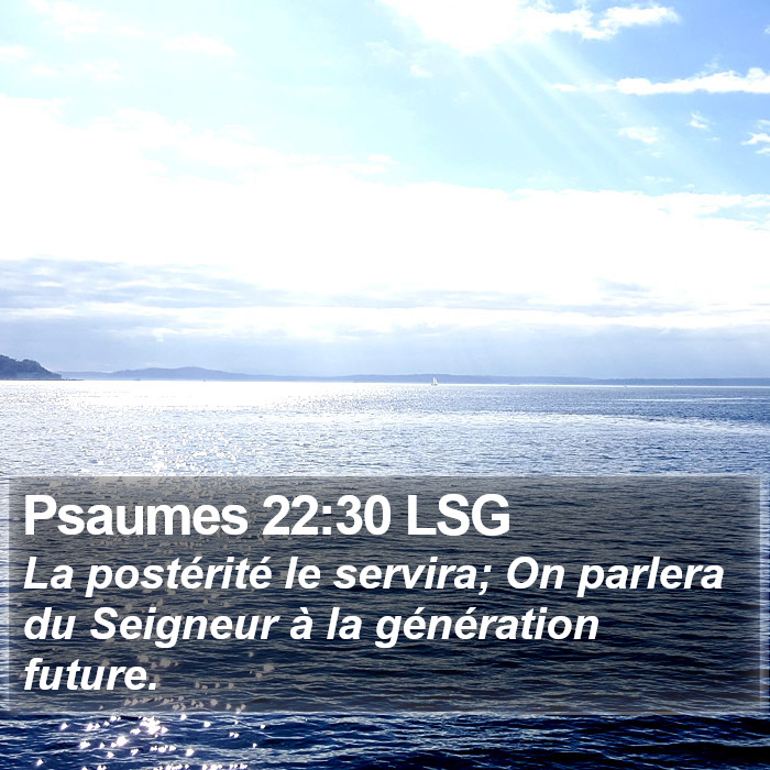 Psaumes 22:30 LSG Bible Study