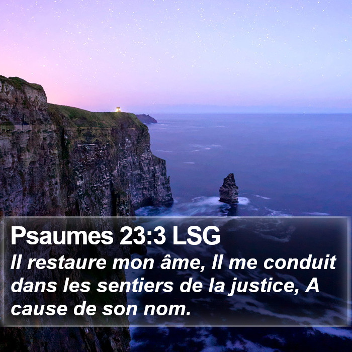 Psaumes 23:3 LSG Bible Study