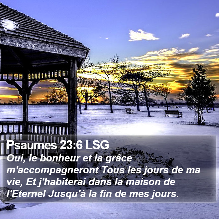 Psaumes 23:6 LSG Bible Study