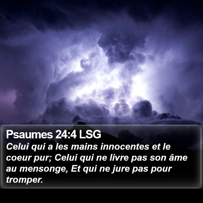 Psaumes 24:4 LSG Bible Study