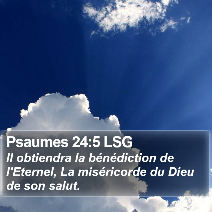 Psaumes 24:5 LSG Bible Study