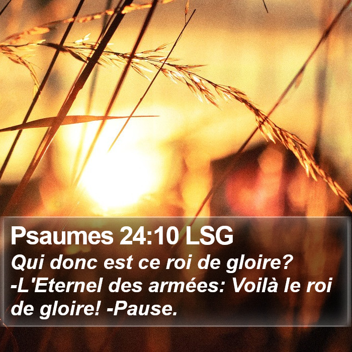 Psaumes 24:10 LSG Bible Study