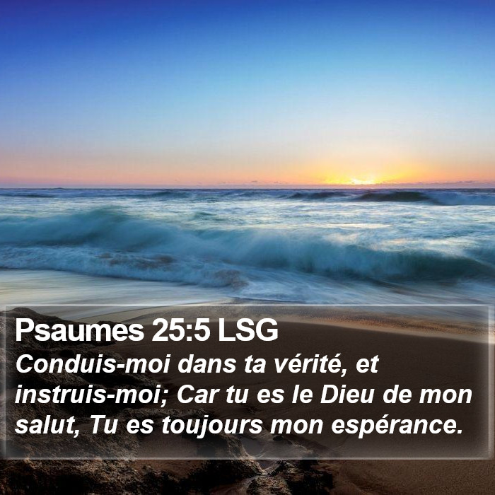 Psaumes 25:5 LSG Bible Study