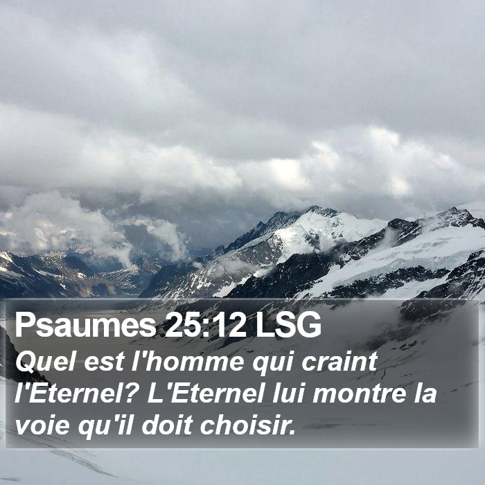 Psaumes 25:12 LSG Bible Study