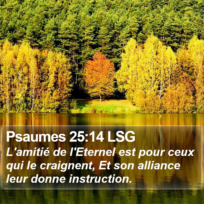 Psaumes 25:14 LSG Bible Study