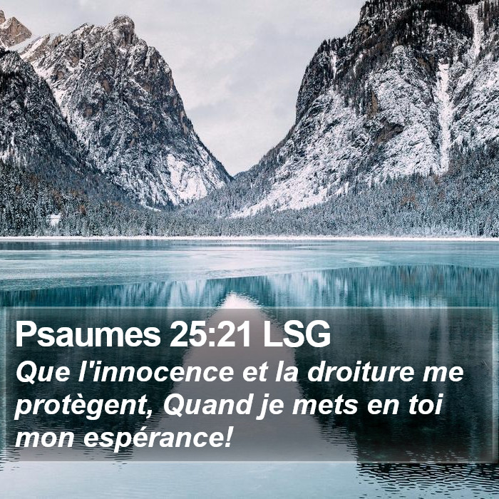 Psaumes 25:21 LSG Bible Study
