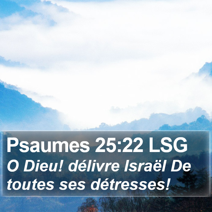 Psaumes 25:22 LSG Bible Study