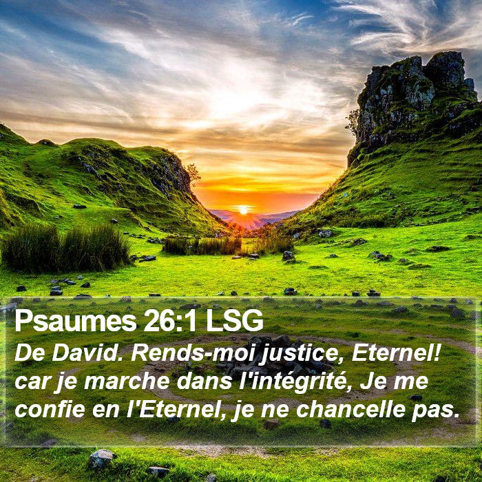 Psaumes 26:1 LSG Bible Study