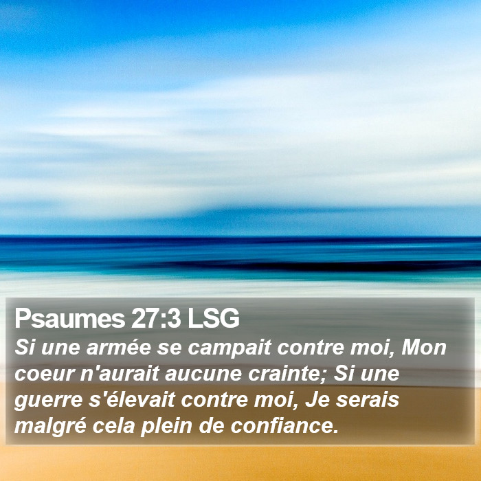 Psaumes 27:3 LSG Bible Study