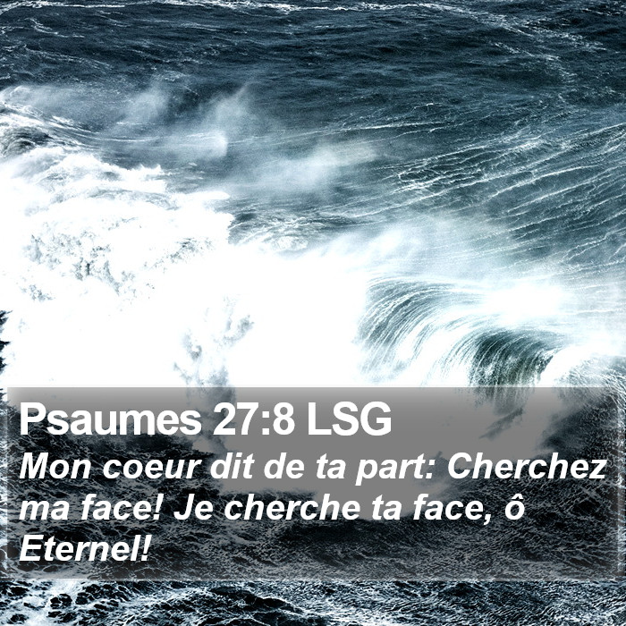 Psaumes 27:8 LSG Bible Study
