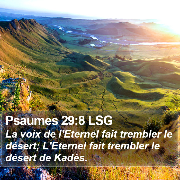 Psaumes 29:8 LSG Bible Study