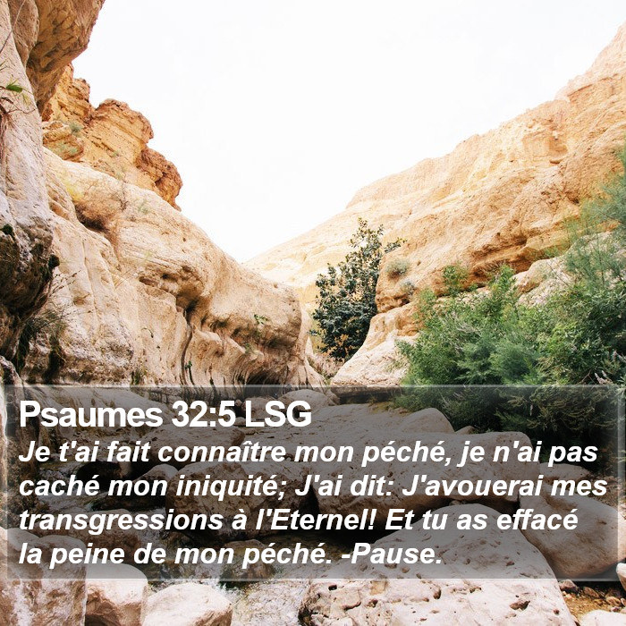 Psaumes 32:5 LSG Bible Study