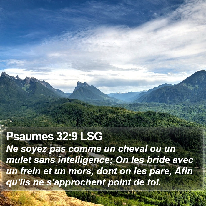 Psaumes 32:9 LSG Bible Study