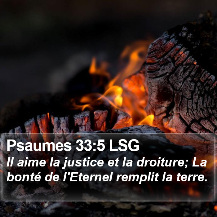 Psaumes 33:5 LSG Bible Study