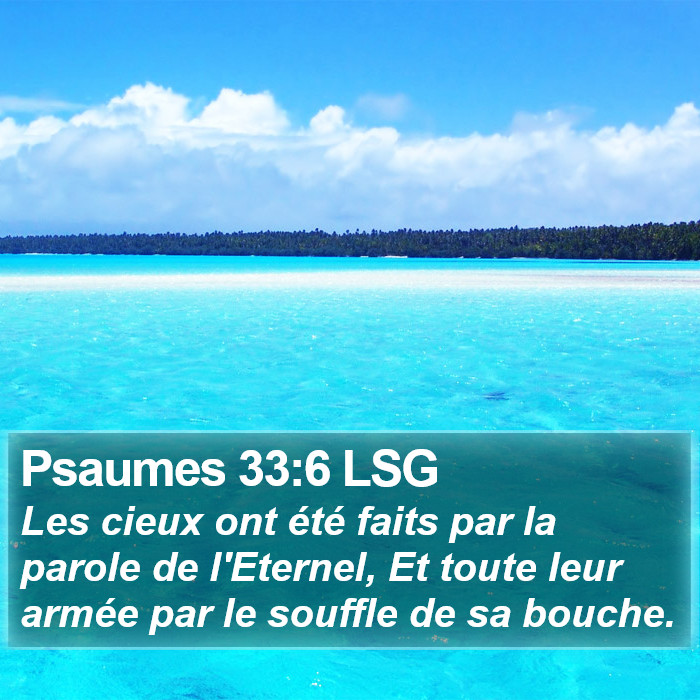 Psaumes 33:6 LSG Bible Study