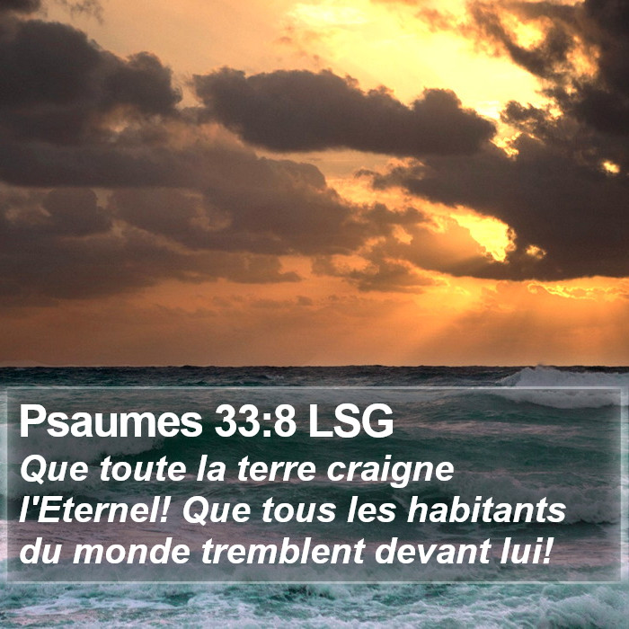 Psaumes 33:8 LSG Bible Study