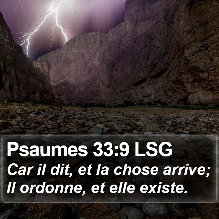 Psaumes 33:9 LSG Bible Study